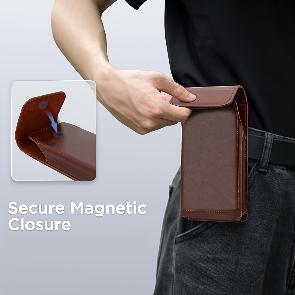 Edc Carry Belt Leather - Erkekler İçin Premium Suni Deri Telefon