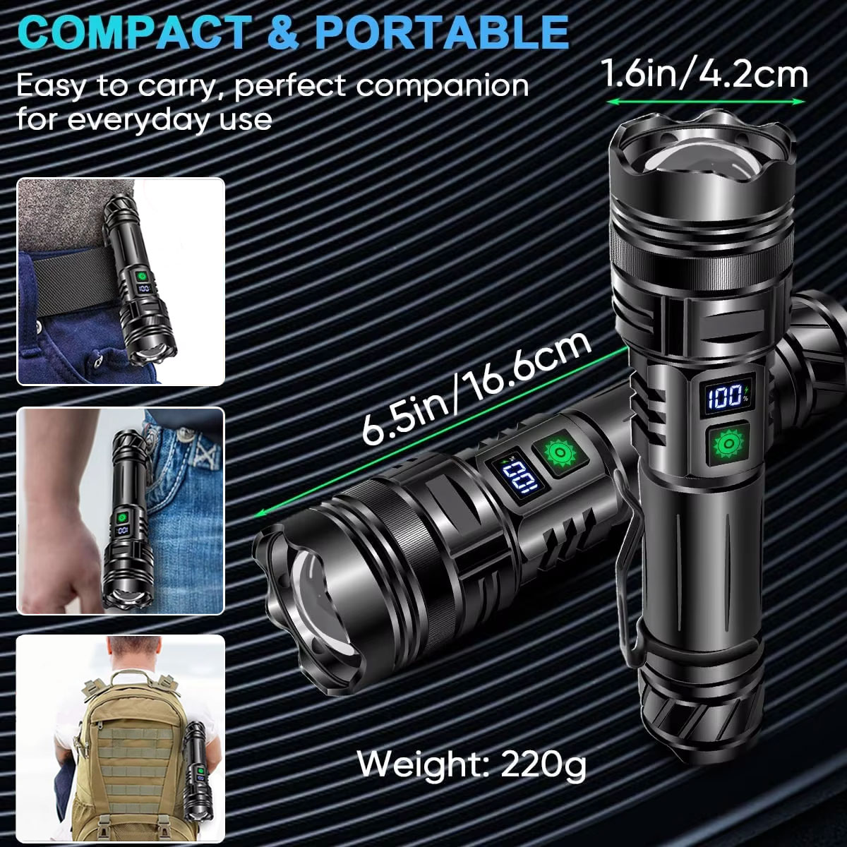 Yüksek Güç LED El Feneri USB Ş - Edc Carry Pen incelemesi ve fiyatı