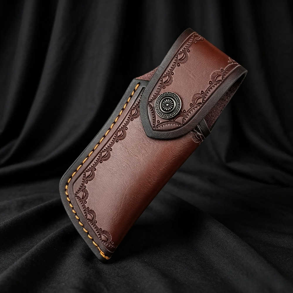 Kahverengi Kabartmalı Deri Bıç - Edc Carry Belt Leather incelemesi ve fiyatı