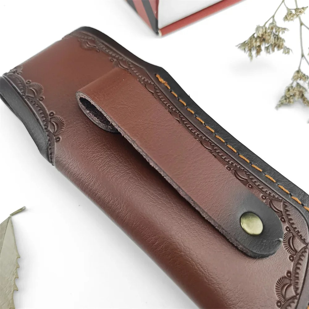 Kahverengi Kabartmalı Deri Bıç - Edc Carry Belt Leather incelemesi ve fiyatı